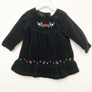 Hannna Andersson velvet dress 75 12-18m